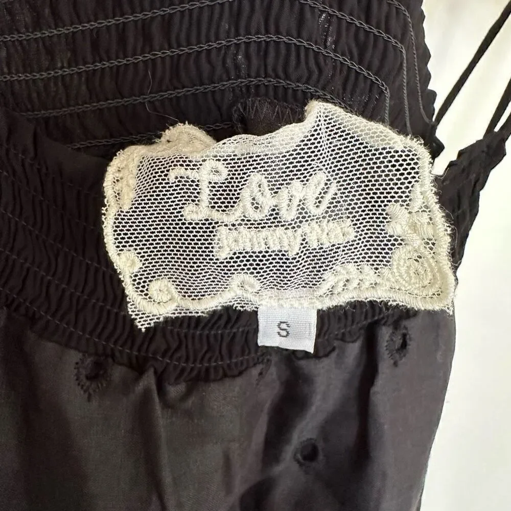 Johnny Was Women’s Hailey Smocked Off the Shoulder Neckline Ramie Blouse Eyelet - Picture 7 of 9